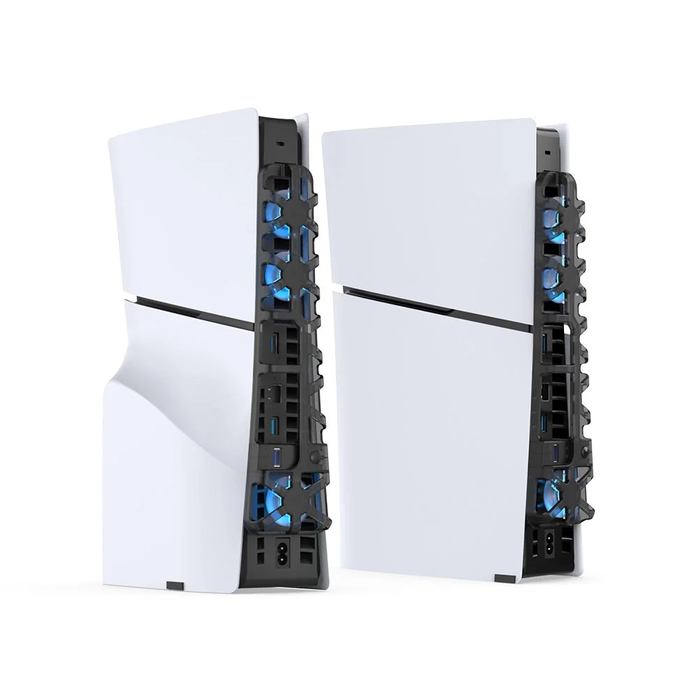 Cooler Fan Externo 3 Ventoinhas LED Compatível Com Ps5 Slim Preto