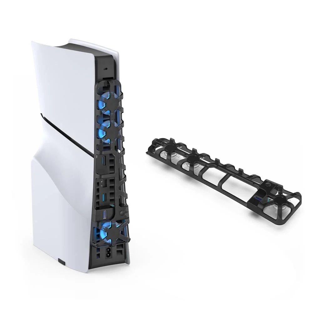 Cooler Fan Externo 3 Ventoinhas LED Compatível Com Ps5 Slim Preto