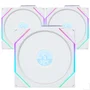 Kit 3 Fans 120mm Lian Li Uni Fan Tl Wireless Lcd 120 Reverse Blade, ARGB, C/ Controladora, White - 12rtllcd1w3w