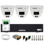 Kit 3 Câmeras Intelbras Vhd 1220 D Full Color Full Hd Visão Noturna 20m Dvr Mhdx 3004c 4 Canais 2TB