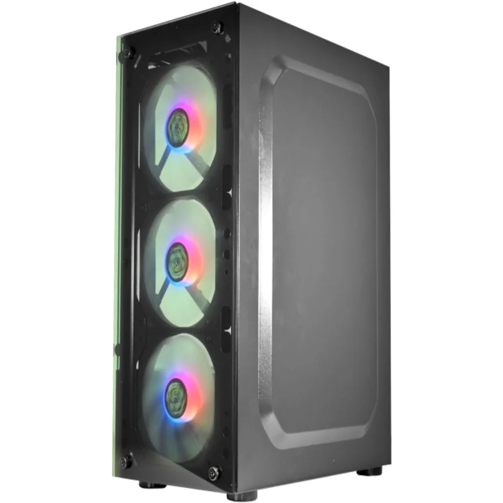 Gabinete Gamer K-mex Cg-20w5 Elite Rainbow Com 3 Fans ARGB