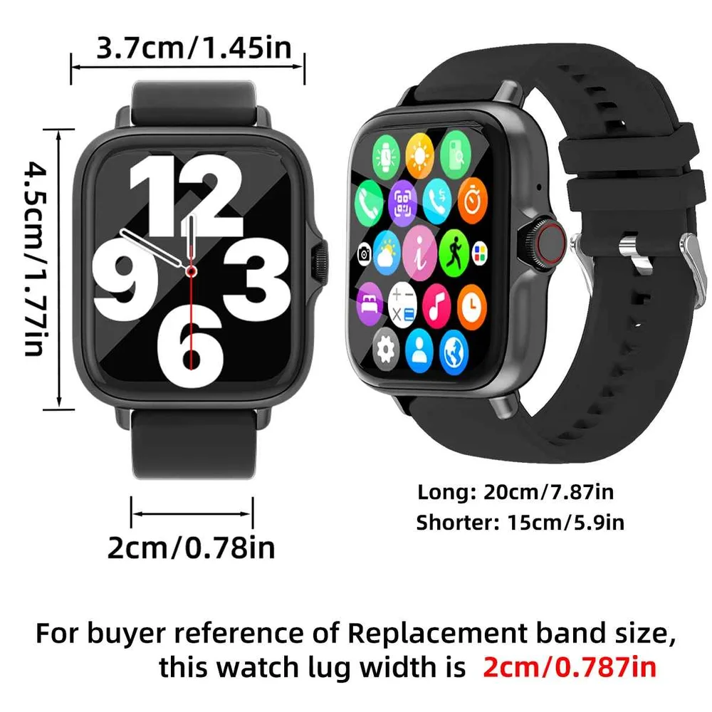 Smartwatch Hw9 Series 9 Pulso Fino Ultra Mini 2 Multiiras Esporte Preto Smartwatch Hw9 Series 9 Pulso Fino Ultra Mini 2 Multiiras Esporte Preto