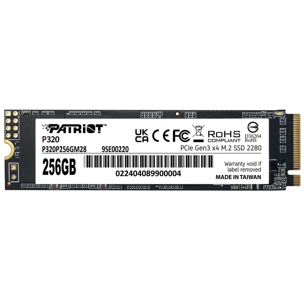 SSD 256gb Patriot P320 M.2 2280 Nvme PCie Gen 3 X4 P320p256gm28 SSD 256gb Patriot P320 M.2 2280 Nvme PCie Gen 3 X4 P320p256gm28