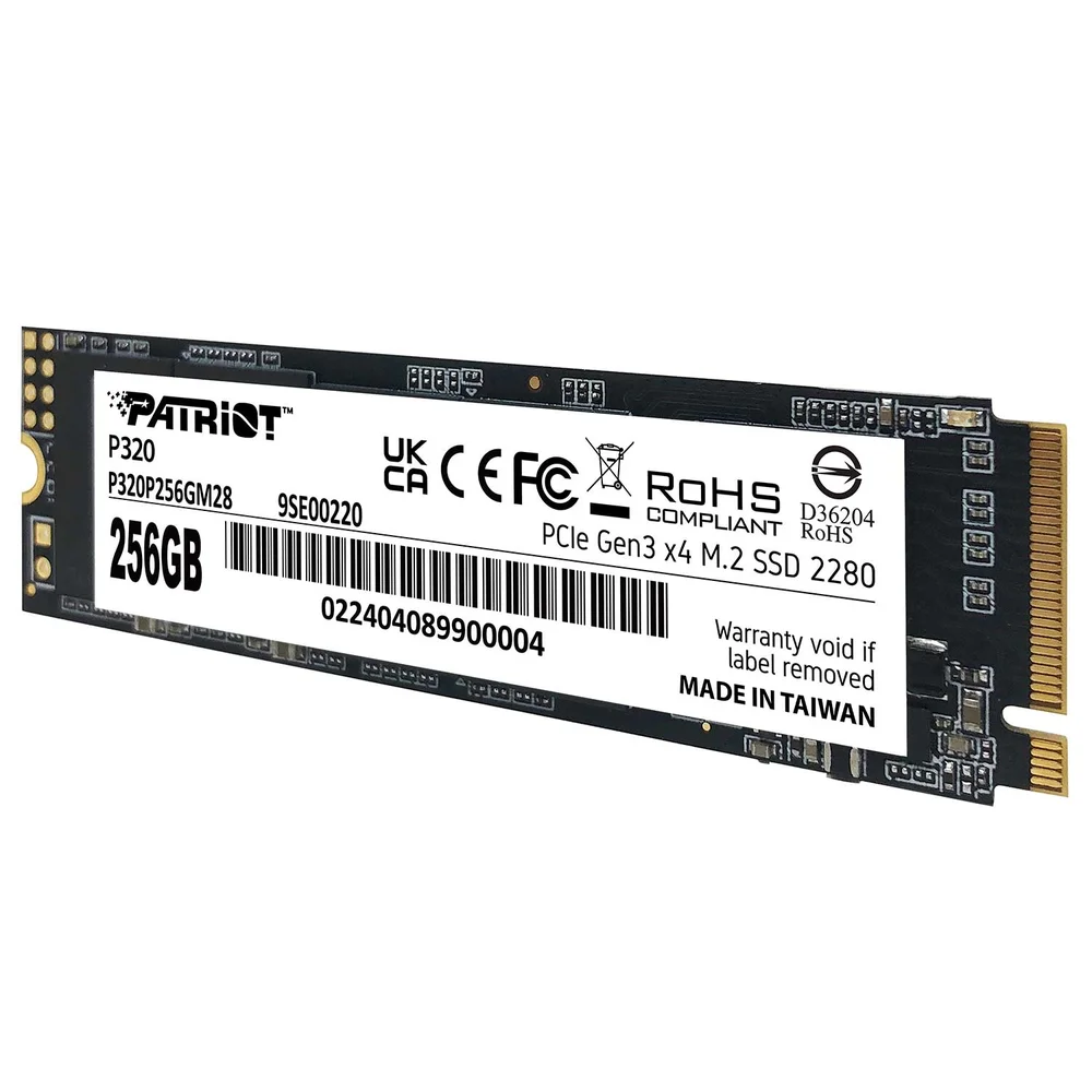 SSD 256gb Patriot P320 M.2 2280 Nvme PCie Gen 3 X4 P320p256gm28 SSD 256gb Patriot P320 M.2 2280 Nvme PCie Gen 3 X4 P320p256gm28