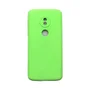 Capa Moto G6 Play Silicone Aveludada Protege Câmera Colorida Capinha Anti Impacto Moto G6 Play:verde Folha