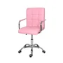Cadeira Escritório Home Office Gamer Gomos Rosa Claro Confort Diretor Leitura Estofada Base Giratória Cromada Com Regulagem De Altura
