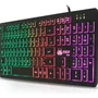 Teclado Gamer Knup Qwerty Plunger Português Brasil Cor Preto Com Luz RGB