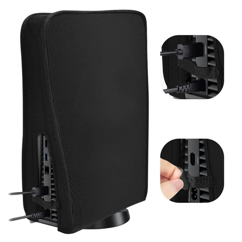 Capa De Proteção Antipoeira Para Playstation 5 Slim Digital E Ulta Preta