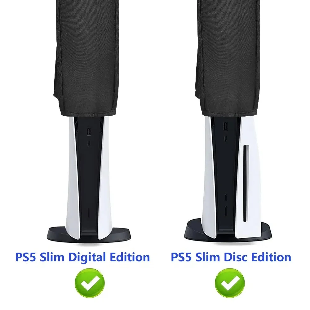 Capa De Proteção Antipoeira Para Playstation 5 Slim Digital E Ulta Preta