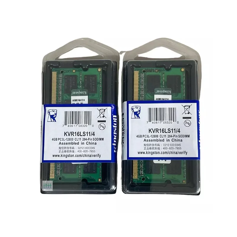 Memória Ram Kingston 4gb Ddr3l 1600mhz Kvr16ls11/4 1.5v So-dimm – Notebook