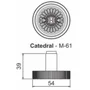 Fechadura Catedral Externa 55mm Espelho 261 M61 Colonial Haga