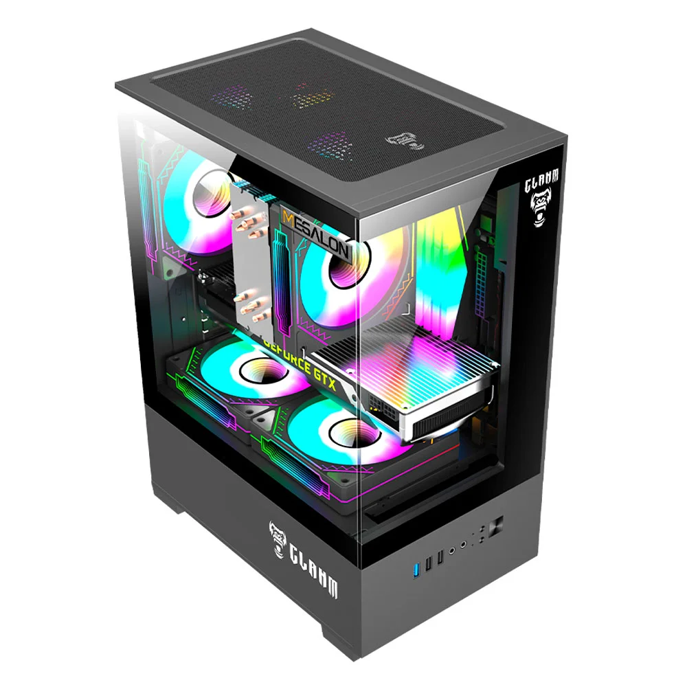 Gabinete Gamer Aquario Megalon 4 Fan Matx Mini-itx Clanm Gabinete Gamer Aquario Megalon 4 Fan Matx Mini-itx Clanm