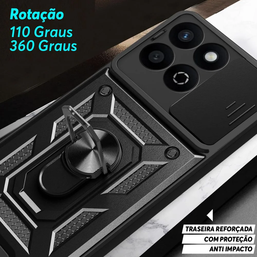 Capa Capinha Case Para Honor 200 Smart - Protetora Resistente Anti Impacto Queda Armadura Militar Cor:preto