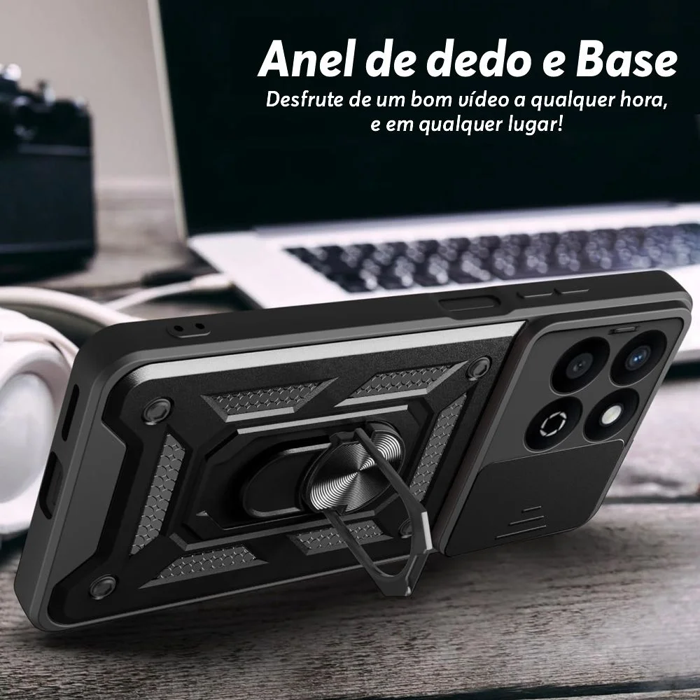 Capa Capinha Case Para Honor 200 Smart - Protetora Resistente Anti Impacto Queda Armadura Militar Cor:preto