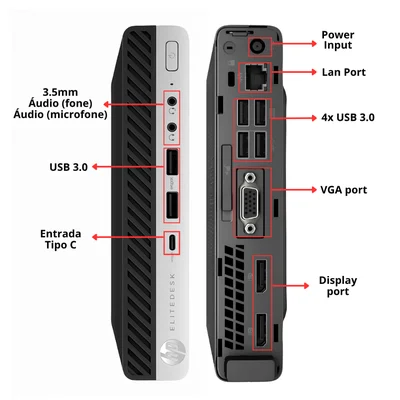 HPミニPC i5-8500T ddr4_16 NVMe_256 Wi-Fi6E Minipc-Hp-Elitedesk-i5-Oitava-