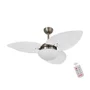 Ventilador De Teto Dormamu Bronze 3 Pás Palmae Branco 220v Com Controle
