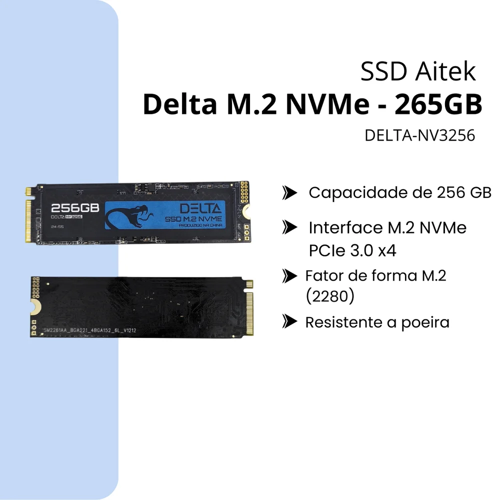 SSD M2 NVME 256gb Aitek DELTANV3256