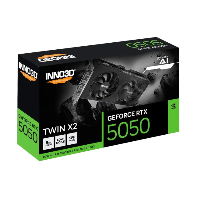 Placa De Video Gpu Inno3d Geforce RTX 5050 Twin X2 8GB 128bits Gddr6 N50502-08d6-174071n Placa De Video Gpu Inno3d Geforce RTX 5050 Twin X2 8GB 128bits Gddr6 N50502-08d6-174071n