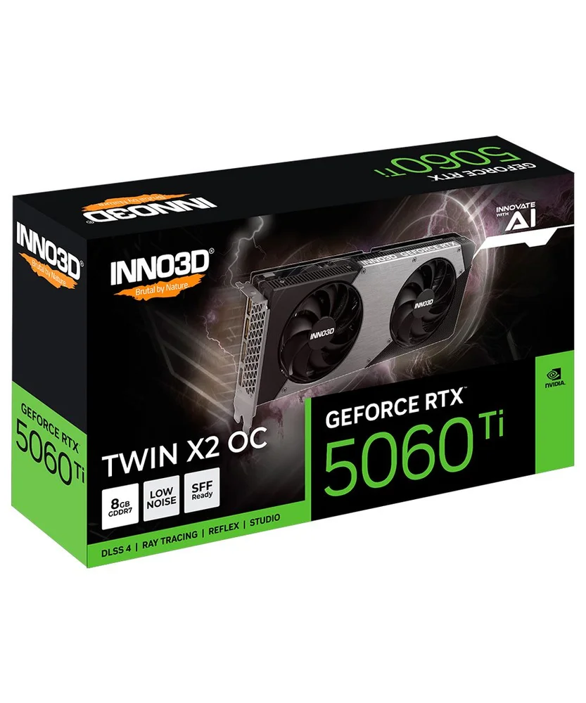 Gpu Inno3d Geforce RTX 5060 Ti 8GB 128bits Gddr7 Twin X2 Oc N506t2-08d7x-193075n