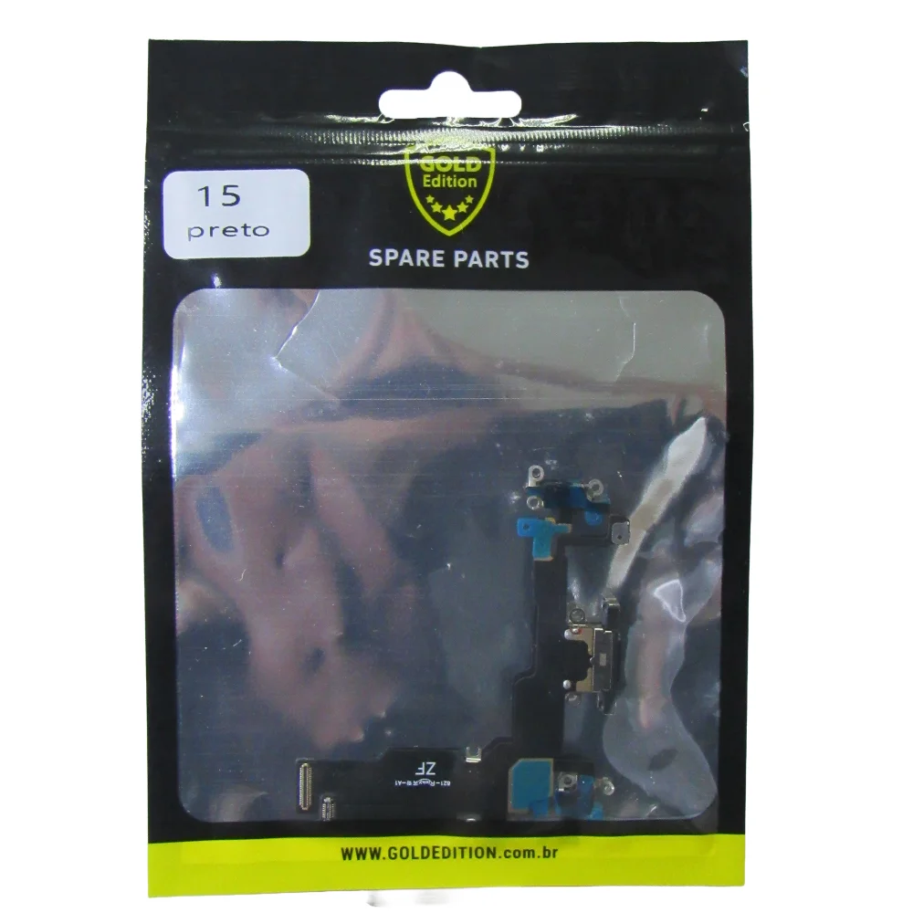 Flex De Carga Dock Conector Gold Compatível Com Iphone 15