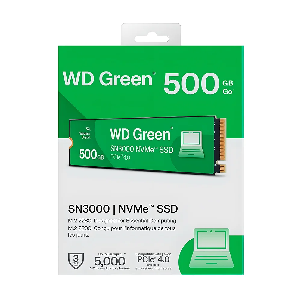 SSD M.2 2280 Wd Green Sn3000 500gb Nvme - Wds500g4g0e SSD M.2 2280 Wd Green Sn3000 500gb Nvme - Wds500g4g0e