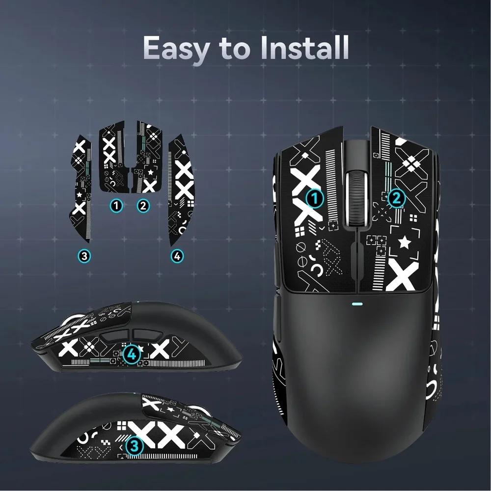 Adesivos Grip Tape Antider. P/ Mouse Attack Shark X11 Branco Adesivos Grip Tape Antider. P/ Mouse Attack Shark X11 Branco