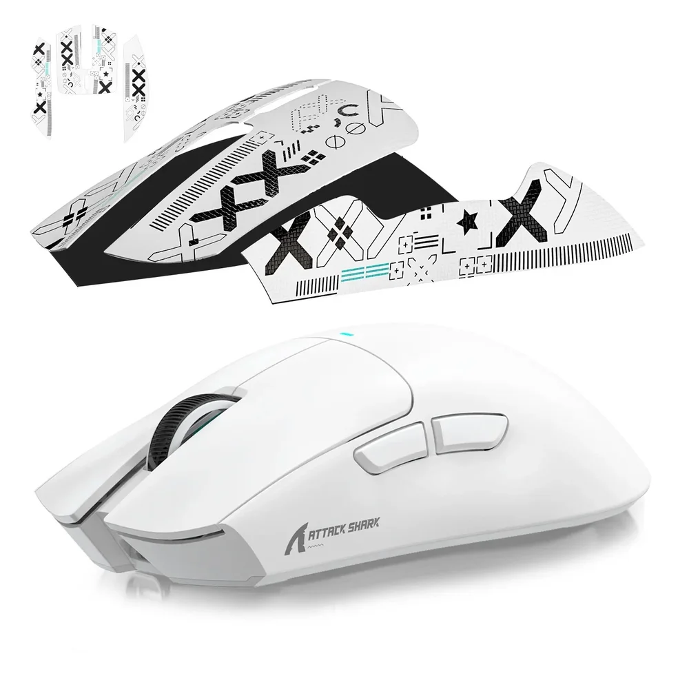 Adesivos Grip Tape Antider. P/ Mouse Attack Shark X11 Branco Adesivos Grip Tape Antider. P/ Mouse Attack Shark X11 Branco