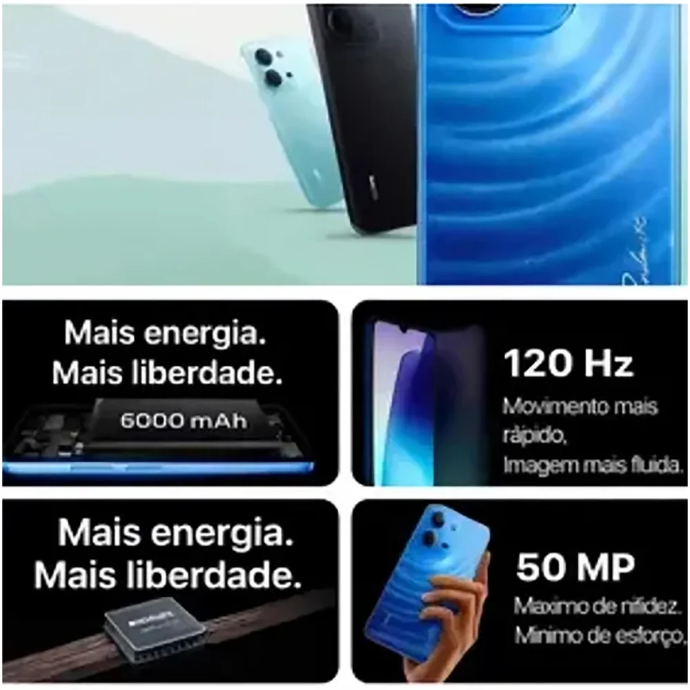 Smartphone Xiaomi Redmi 15c Dual Sim 256 Gb 8 Gb Ram - Preto - view 4