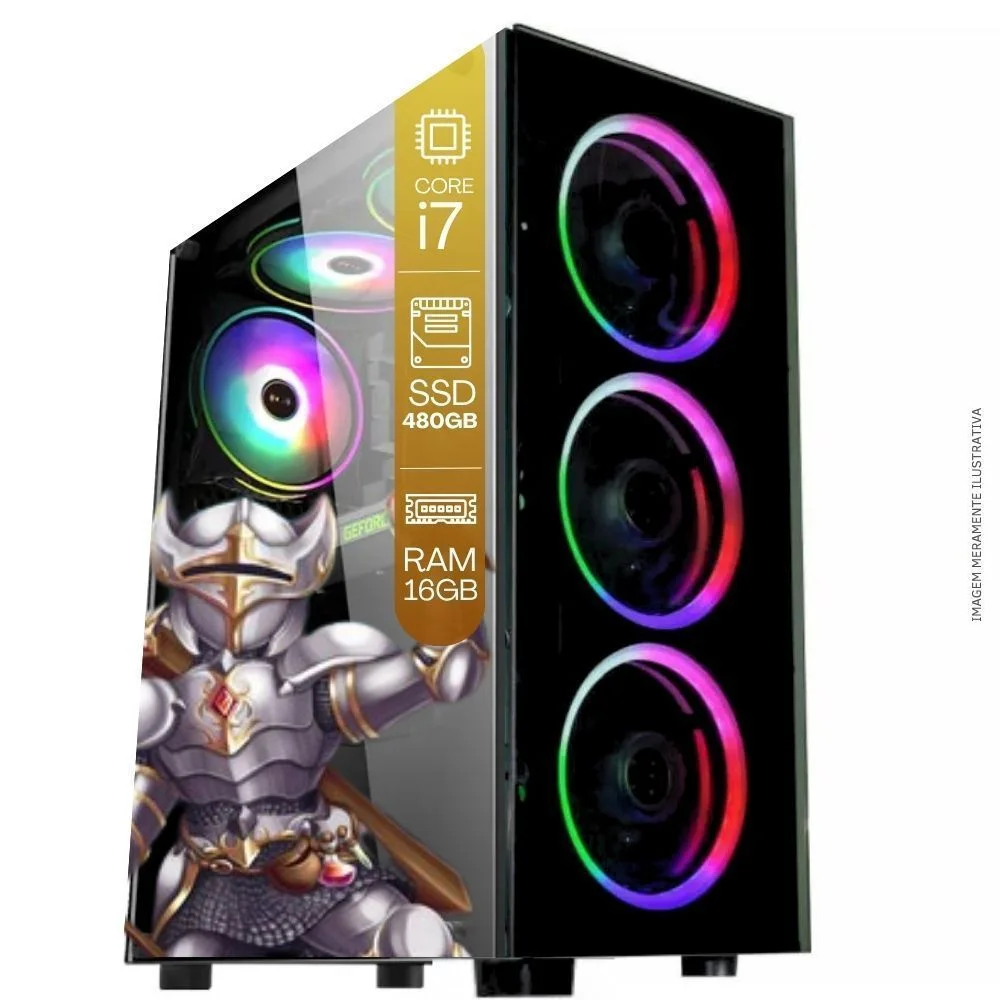 Computador PC Gamer Balão.info Intel Core i7 SSD 480GB 16gb WINDOWS 10 Pro Trial