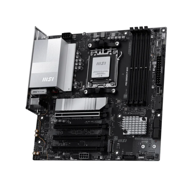 Placa Mãe Msi Pro B850m-p Wifi, Amd Am5, Matx, Wf/blt, Ddr5 - Pro B850m-p Wifi Placa Mãe Msi Pro B850m-p Wifi, Amd Am5, Matx, Wf/blt, Ddr5 - Pro B850m-p Wifi