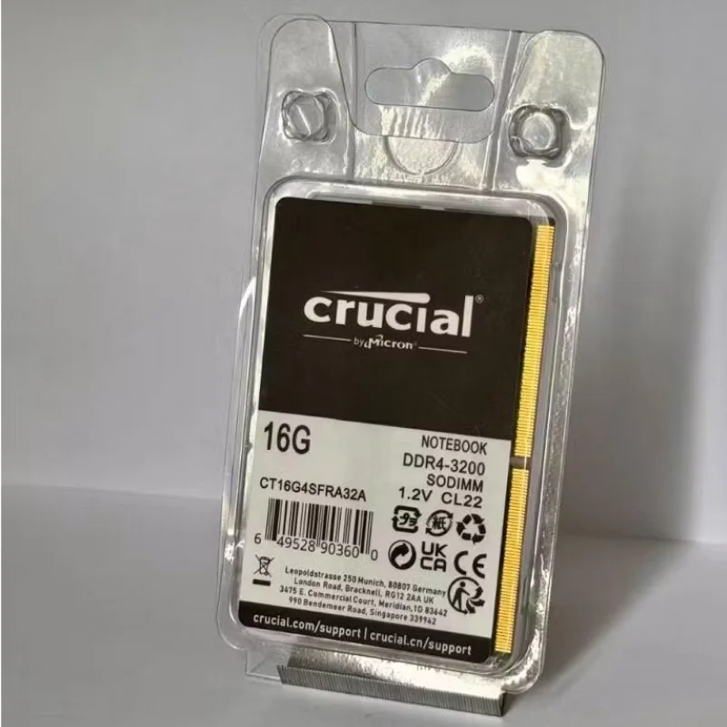Memória Notebook Laptop, Ddr4 16gb 2666mhz Sodimm Crucial