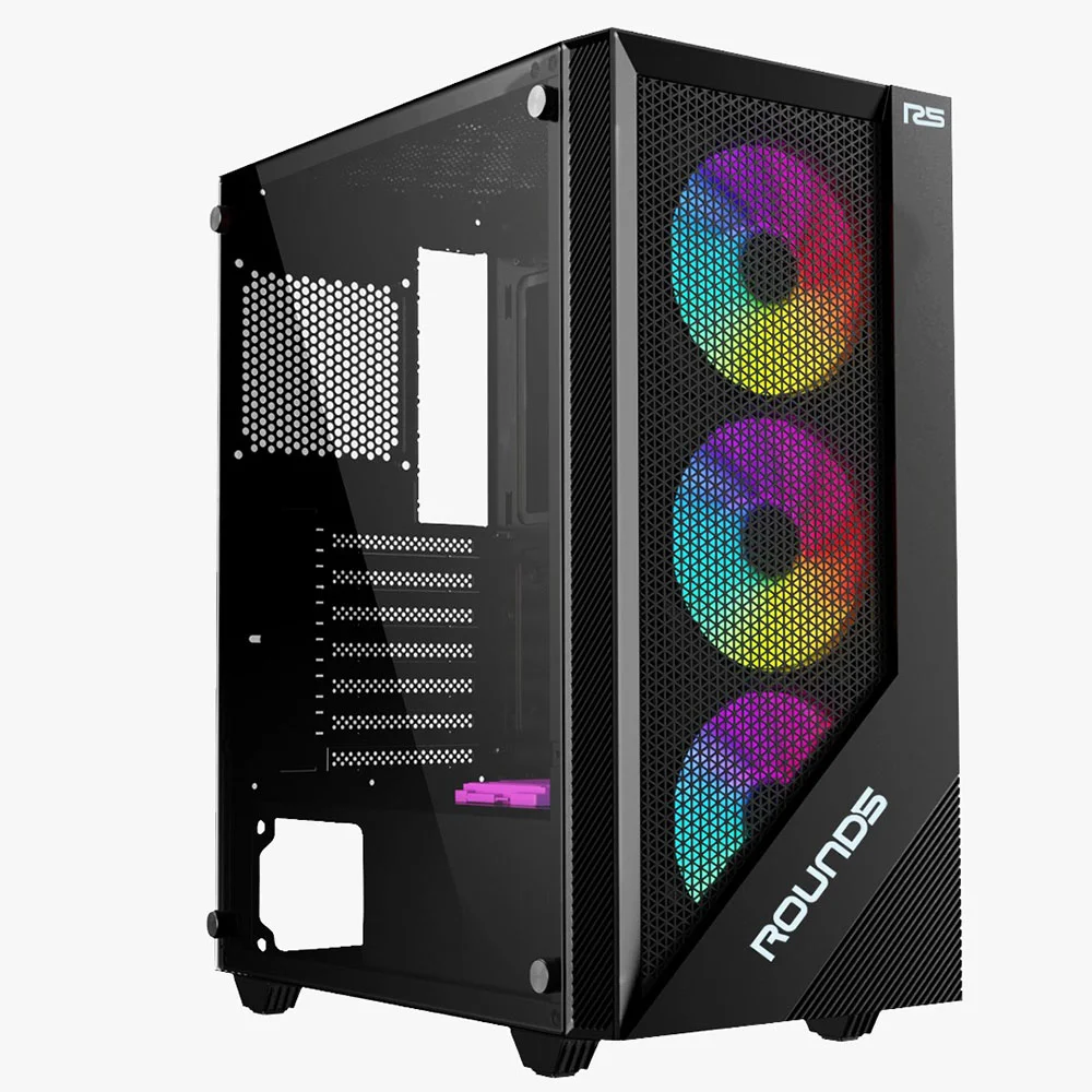 Gabinete Gamer Atx Sem Fan Sem Fonte Round5 Syndra Black R5-syndra-b-2183 Gabinete Gamer Atx Sem Fan Sem Fonte Round5 Syndra Black R5-syndra-b-2183