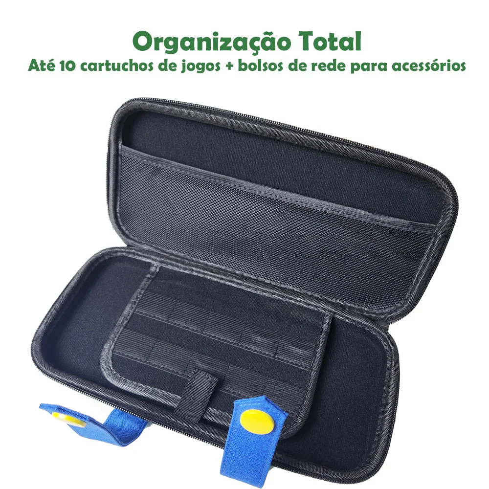 Case Nintendo Switch 2 Luigi + 4 Grips + 2 Películas Vidro