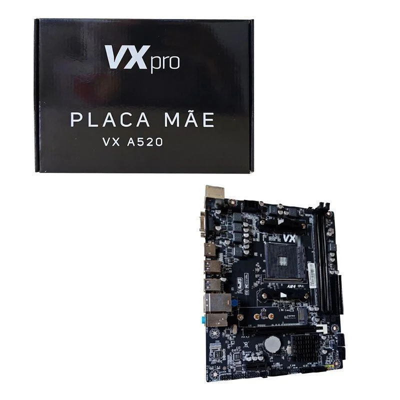 Placa Mãe VXPRO A520 AM4 DDR4 Placa Mãe VXPRO A520 AM4 DDR4