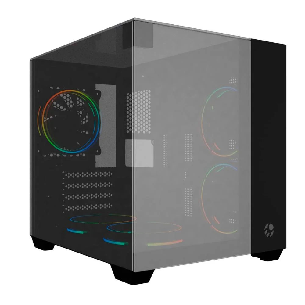 Gabinete Gamer Aquário Bluecase Bg-059bbx Vegas - Vidro Panorâmico - Micro Atx - Preto Gabinete Gamer Aquário Bluecase Bg-059bbx Vegas - Vidro Panorâmico - Micro Atx - Preto