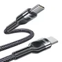 Cabo Usb-c Para Usb-c Essager 100w 5a Com Suporte Pd E Qc4.0 Nylon Trançado 1 Metro Preto