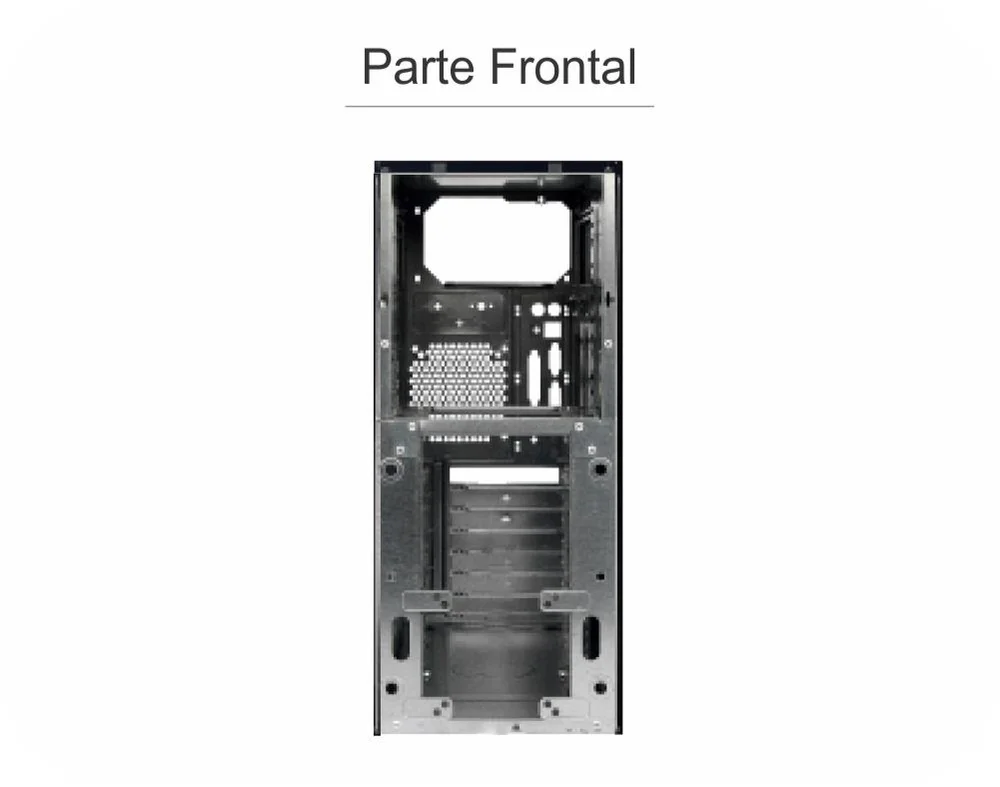 Gabinete Atx Cx-2d67 Sem Fonte Preto Baias 4/5.25 + 1/3.5 Ext