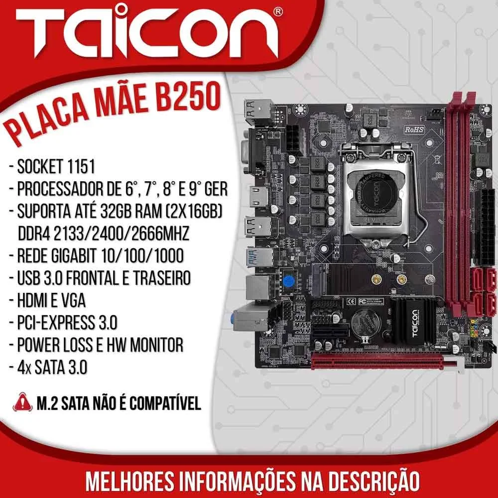 Mother Vxpro B250 Ddr4 Usb 3.0 Vga/hdmi - Vxmbb250 Mother Vxpro B250 Ddr4 Usb 3.0 Vga/hdmi - Vxmbb250