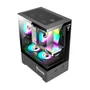 Gabinete Clanm Night Megalon Micro-ATX Mini Tower Preto