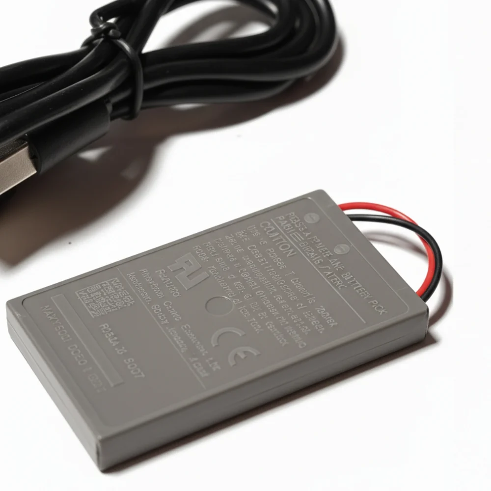 Kit 2 Baterias 1000mah Plug 4,5mm Para Controle Ps4 + Cabo