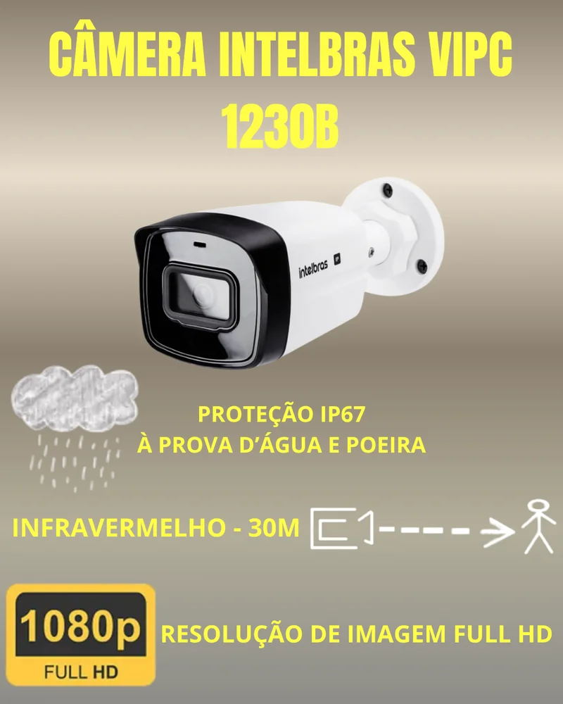 Kit Cftv 3 Câmeras Ip Vipc 1230b Intelbras Nvd 1404p S/hd