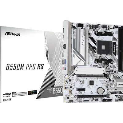 Placa Mãe Asrock Am4 B550m Pro Rs M-atx 4xDDR4 Dimm 128 Gb 2xusb 2.0 4xusb3.2 HDMI/dp Rede Giga 2xm.2 Nvme