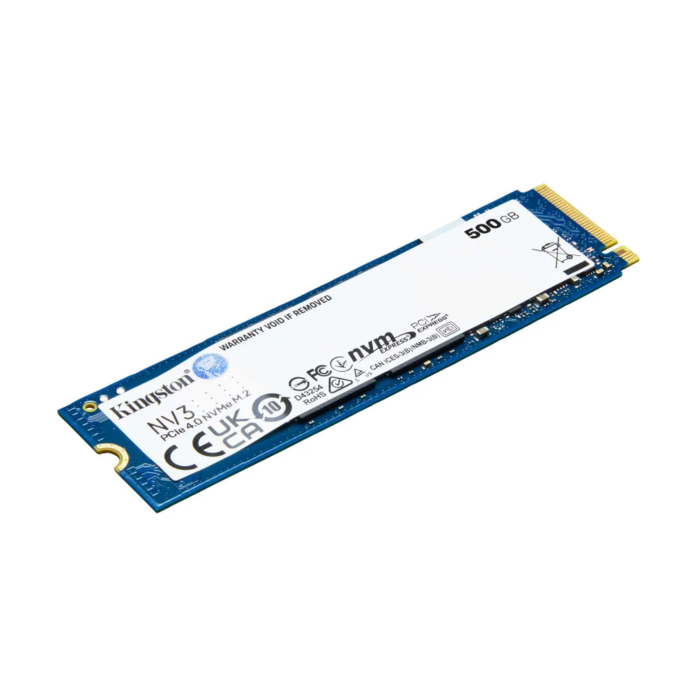 SSD 500gb Kingston Nv3, M.2 Nvme PCie 4.0 X4, Leitura 5.000mb/s, Gravação 3.000mb/s - Snv3s/500g SSD 500gb Kingston Nv3, M.2 Nvme PCie 4.0 X4, Leitura 5.000mb/s, Gravação 3.000mb/s - Snv3s/500g