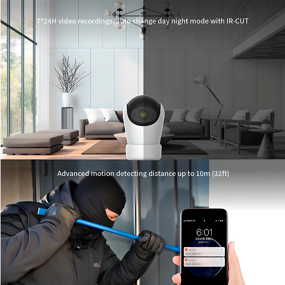 Câmera Aoni P06 Ptz Inteligente 3mp Wifi Visão Noturna Câmera Aoni P06 Ptz Inteligente 3mp Wifi Visão Noturna