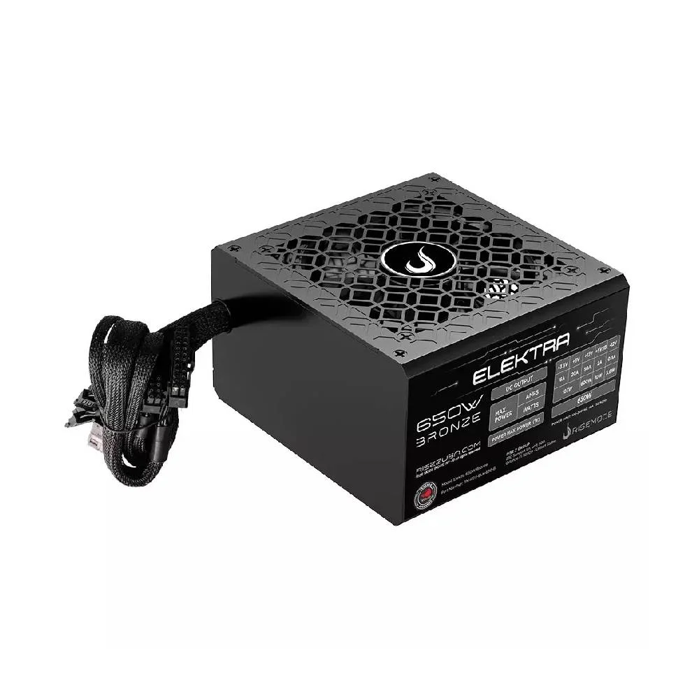 Fonte Gamer Rise Mode Elektra, 650W, Bronze, PFC Ativo, Preto - RM-PSU-ELK-650-B Fonte Gamer Rise Mode Elektra, 650W, Bronze, PFC Ativo, Preto - RM-PSU-ELK-650-B
