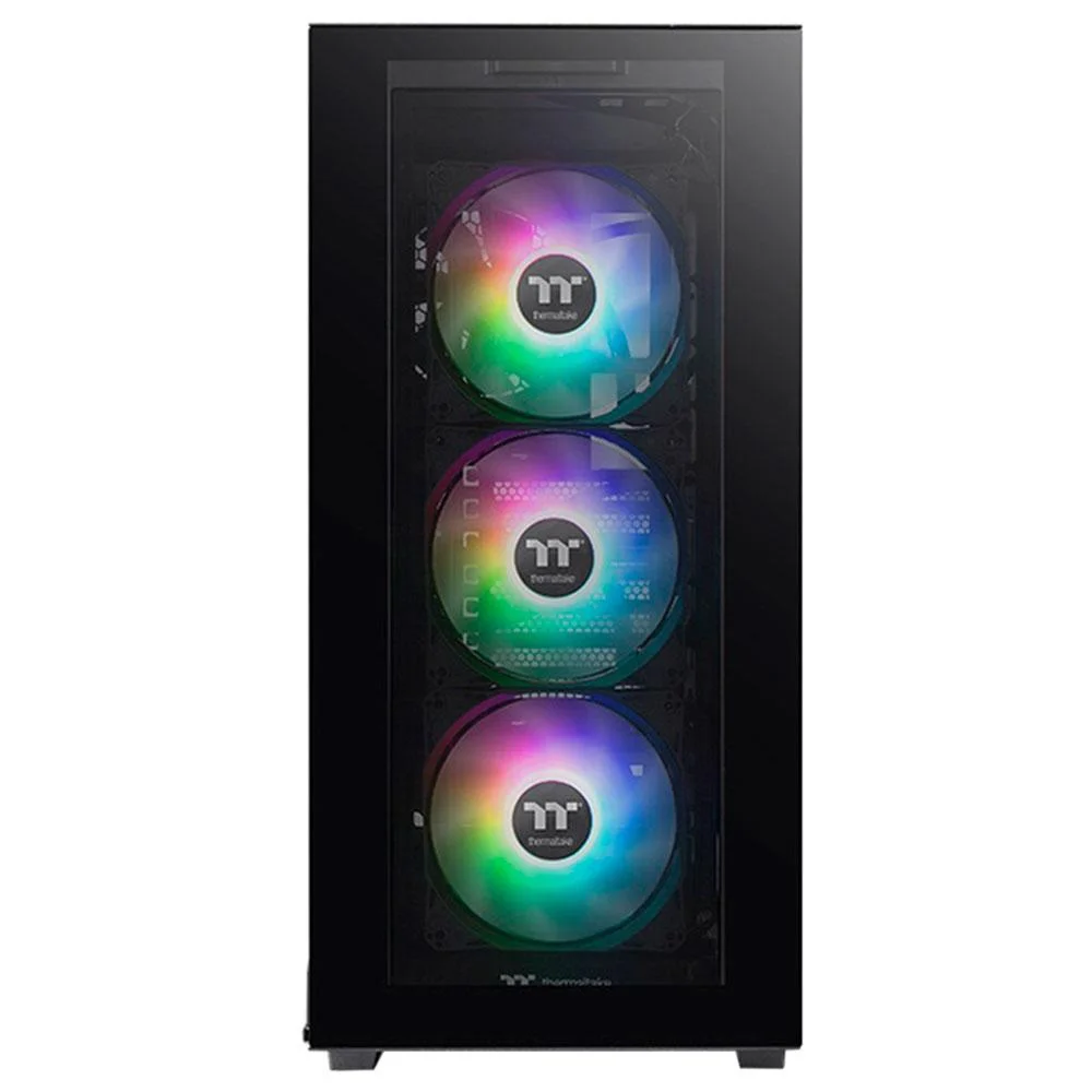 Gabinete Gamer Thermaltake Divider 300 Tg ARGB Preto C/ 2 Fans - Ca-1s2-00m1wn-01