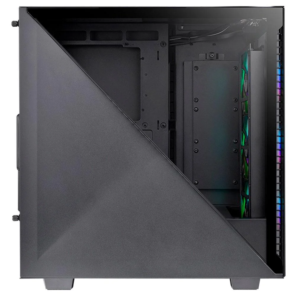 Gabinete Gamer Thermaltake Divider 300 Tg ARGB Preto C/ 2 Fans - Ca-1s2-00m1wn-01
