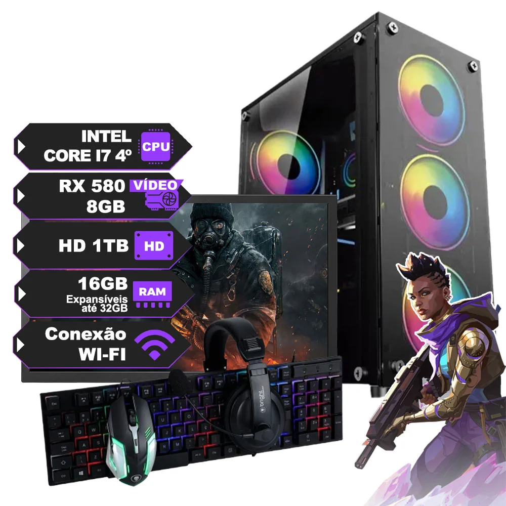 Pc Gamer Completo Core I7 4 4770 c 4 núcleos