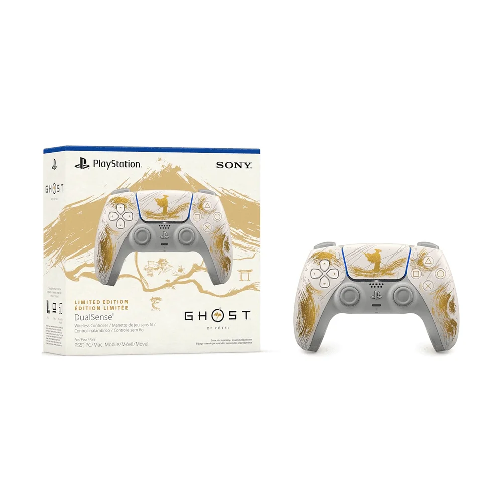 Controle Sem Fio Dualsense Ouro Ghost Of Yōtei Sony - Ps5 Controle Sem Fio Dualsense Ouro Ghost Of Yōtei Sony - Ps5