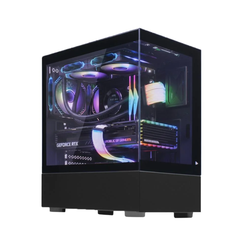 Gabinete Gamer Atx 3 Fans RGB Vidro Temperado Compatível Water Cooler 240mm Gabinete Gamer Atx 3 Fans RGB Vidro Temperado Compatível Water Cooler 240mm